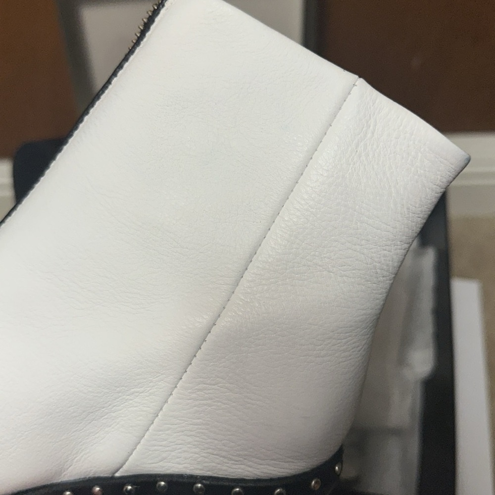 Sol Sana White Studded Boots with Black Block Heel - NIB - Picture 6 of 7